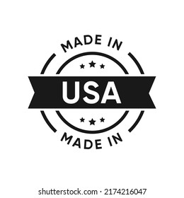 Made in USA Stamp Vector on isolated white background
