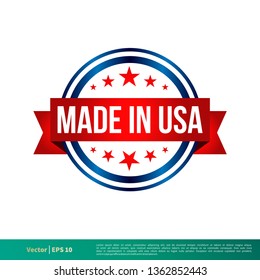 Made Usa Stamp Vector Template Illustration Stock Vector (Royalty Free ...