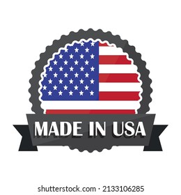 Made in USA. Stamp,label, banner, logo,  Vector Design.