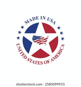 made in usa with star patriot element