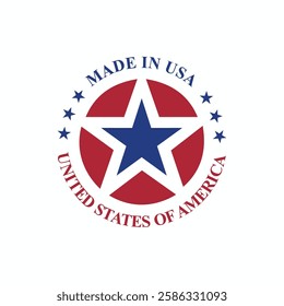 made in usa with star patriot element	