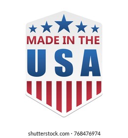 Made in USA. Sticker