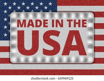 Made in USA textile illustration