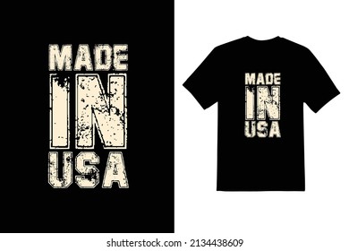 made in usa typeface t shirt design 