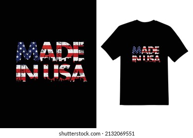 made in Usa typeface vector t shirt design 