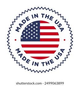Made in USA United States of America Stamp Icon Sign Signage Banner Badge Label Vector EPS PNG Transparent No Background Clip Art Vector EPS PNG 