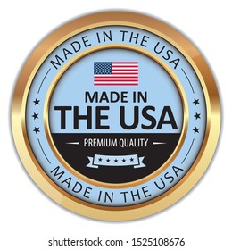 Made In The USA. Vector Badge.