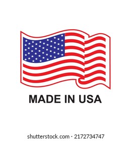 Made in USA vector icon, flat symbol