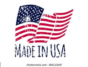 Made in USA vector icon on white background