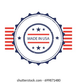 Made in USA. Vector illustration