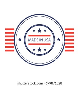 Made in USA. Vector illustration