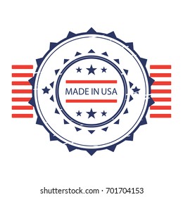 Made in USA. Vector illustration