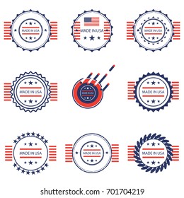 Made in USA. Vector illustration