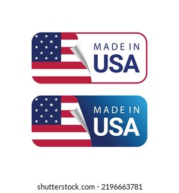 Made in USA. vector illustration for label, sticker, logo, icon, seal, emblem, and other business product