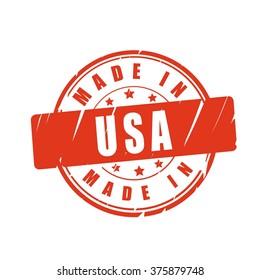 Made in USA vector illustration stamp