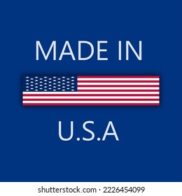 Made in USA vector illustration. United States of America