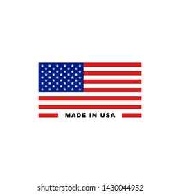 Made in USA vector sign on white background