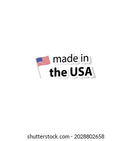fabricado en el sello vectorial de EE.UU. insignia con bandera de los Estados Unidos