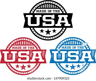 Made in USA Vector Stamps