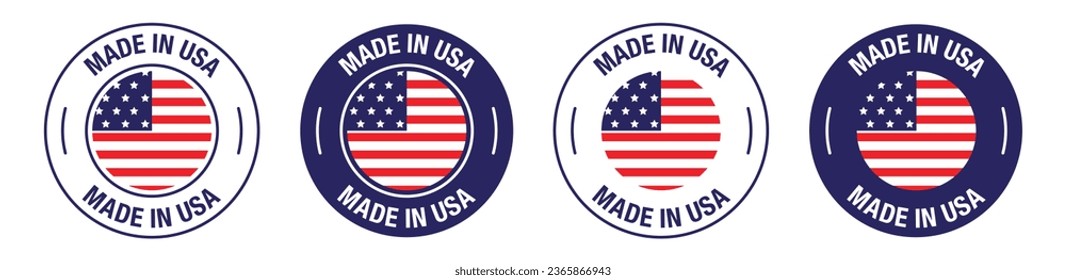 Made in usa vector symbol set