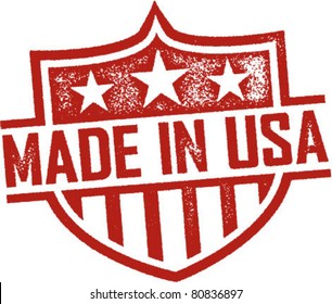 Made in USA Vintage Shield Imprint