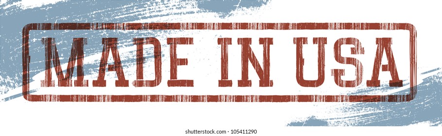 Made in USA. Vintage stamp, Vector, EPS10