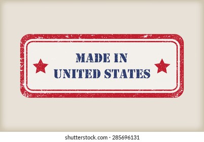 Made in USA.Grunge rubber stamp.Vector illustration.