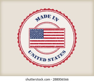 Made in USA.Grunge rubber stamp.Vector illustration.