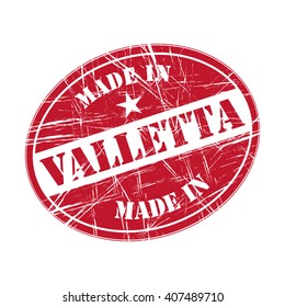 Made in Valletta rubber stamp