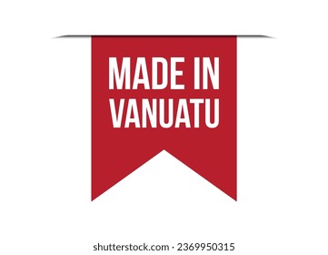 Made in Vanuatu red banner design vector illustration