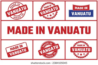 Made In Vanuatu Rubber Stamp Set