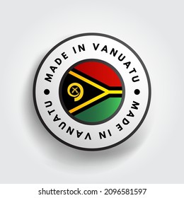 Marca en Vanuatu emblema de texto, fondo conceptual