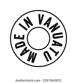Made in Vanuatu text emblem stamp, concept background