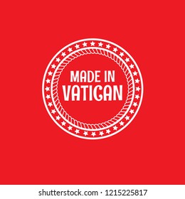 made in vatican emblem, label, badge. vintage stamp.package label. vector illustration