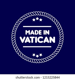made in vatican emblem, label, badge. vintage stamp.package label. vector illustration