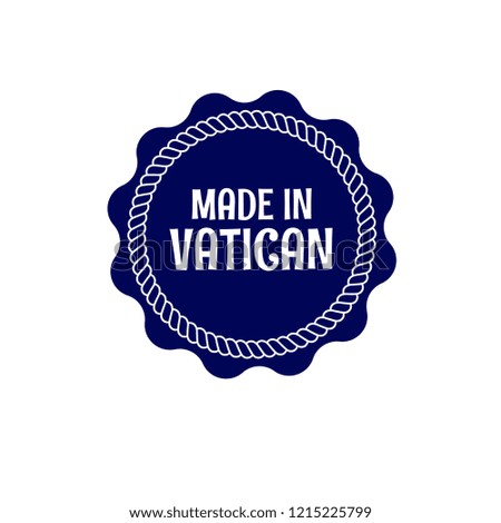 made in vatican emblem, label, badge. vintage stamp.package label. vector illustration