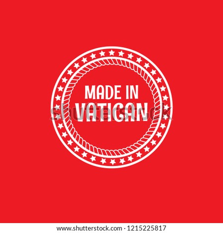 made in vatican emblem, label, badge. vintage stamp.package label. vector illustration