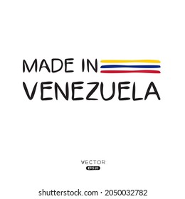 Hecho en Venezuela, ilustración vectorial.