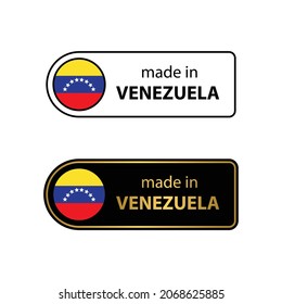 made in Venezuela  vector stamp. badge with Venezuela  flag