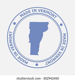 Made in Vermont seal. Sign of production. Vector illustration EPS8