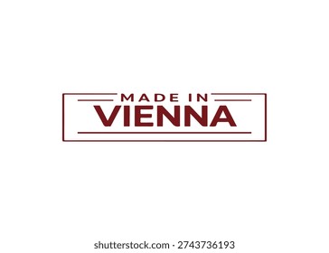 Made in Vienna label vector
Made in vector label icon on a white background