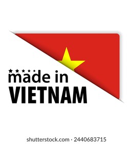 Made in Vietnam graphic and label. Element of impact for the use you want to make of it.