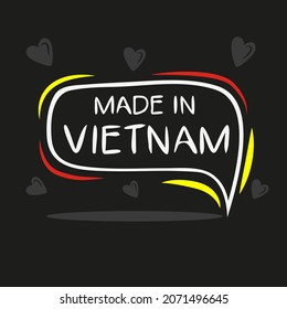 Hergestellt in Vietnam, Vektorgrafik.