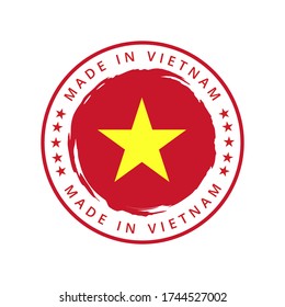 Made in vietnam vector round label