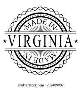 Made In Virginia Stamp Logo Icon Symbol Design