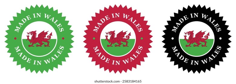 Made In Wales
Product Badge Round Sticker Label Icon Roundel