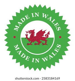 Made In Wales
Product Badge Round Sticker Label Icon Roundel