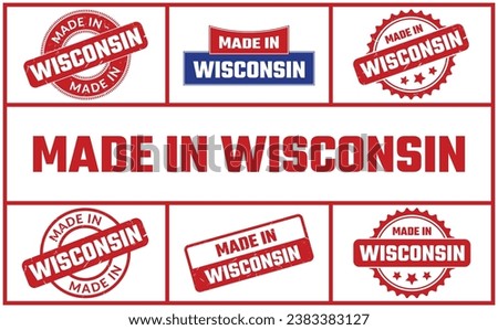 Made In Wisconsin Rubber Stamp Set