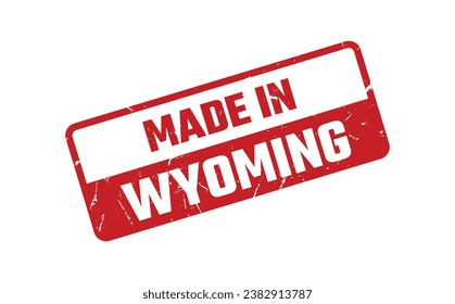 Fabricado Con Sello De Goma Wyoming