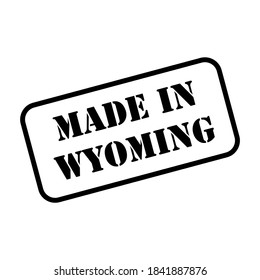 Made in Wyoming state sign in rubber stamp style vector